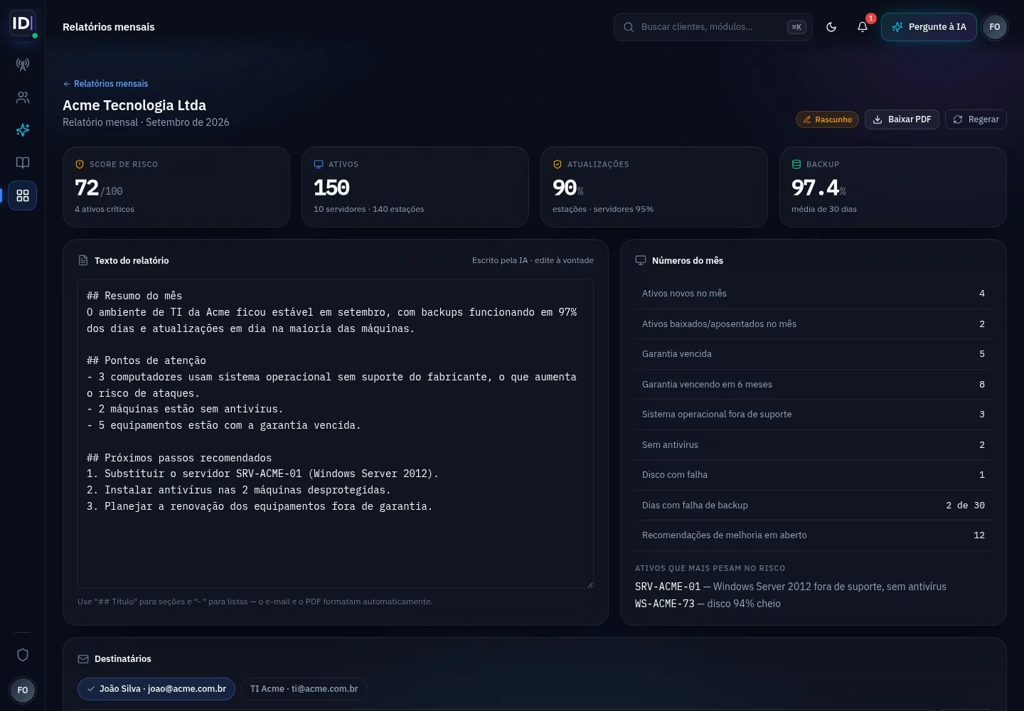 Tela do ITDocDash